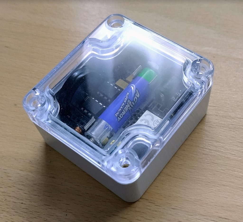 ResourciBoard within a PVC enclosure with a clear lid