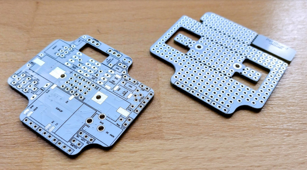 The initial versions of the ResourciBoard PCB and PerfBoard accessory in white