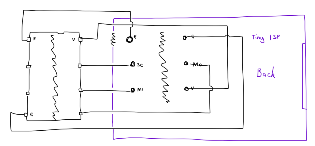 USPTinyISP proposed veroboard socket diagram