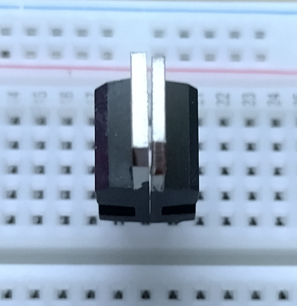 Showing the difference in metal thickness between a good LM317t on the left, and a faulty LM317t on the right.